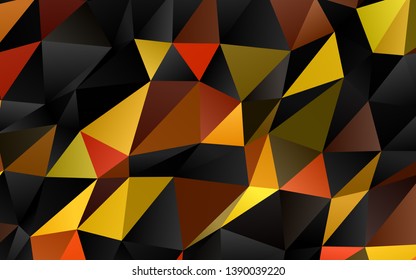 Light Orange vector low poly texture. Creative illustration in halftone style with gradient. New texture for your design.