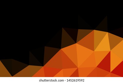 Light Orange vector low poly cover. Colorful abstract illustration with gradient. Brand new design for your business.