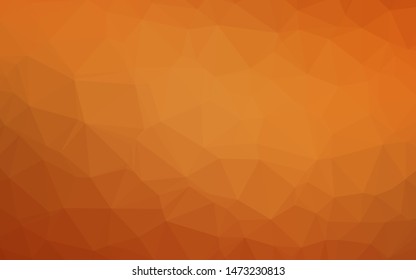 Light Orange vector low poly texture. Brand new colorful illustration in with gradient. Elegant pattern for a brand book.