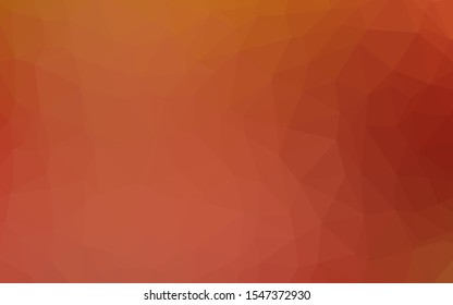 Light Orange vector low poly cover. Brand new colorful illustration in with gradient. New texture for your design.