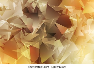 Vector de naranja claro de baja textura de poli. Ilustración poligonal brillante, que consiste en triángulos. Nuevo estilo para su diseño de negocio.