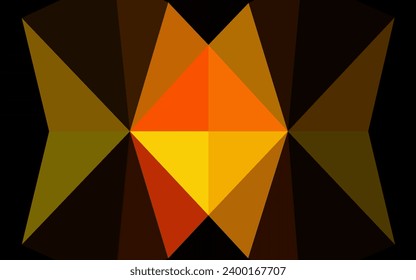 Light Orange vector low poly cover. Creative illustration in halftone style with gradient. A completely new template for your business design.
