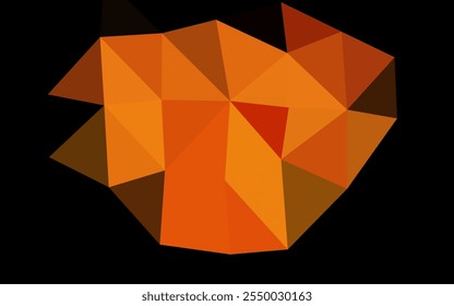 Diseño de Vector naranja claro de baja poli. Ilustración geométrica en estilo Origami con gradiente. Nueva textura para tu diseño.