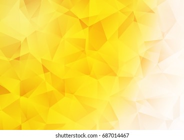 Light Orange vector low poly background. Geometric illustration in Origami style with gradient.  The completely new template can be used for your brand book.