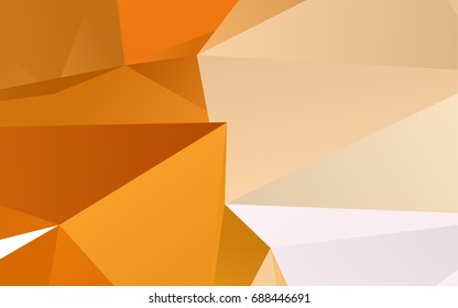 Light Orange vector low poly background. Shining colored illustration in a brand-new style. The textured pattern can be used for background.