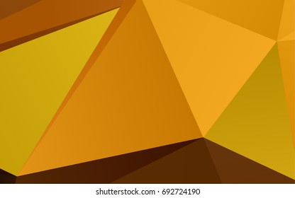 Light Orange vector low poly background. Shining colored illustration in a brand-new style. The template can be used as a background for cell phones.
