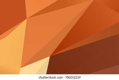 Light Orange vector low poly background. Glitter abstract illustration with an elegant design. A completely new design for your business.