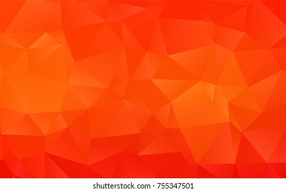 Light Orange vector low poly template. Modern geometrical abstract illustration with gradient. The elegant pattern can be used as part of a brand book.