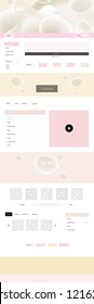 Light Orange vector Material Design Kit with liquid shapes. Modern gradient abstract illustration with bandy lines. Modern template for your landing page.