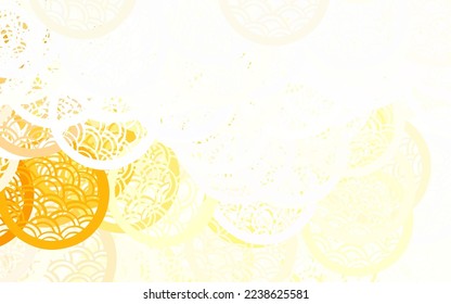 Vector naranja claro Ilustración abstracta moderna con gotas de agua coloridas. Hermosa ilustración de color con círculos borrosos en estilo natural. Diseño inteligente para anuncios comerciales.