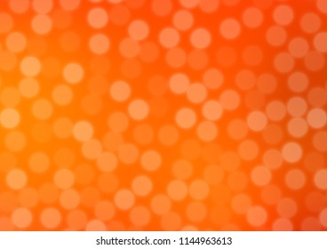 Light Orange vector modern bokeh pattern. A completely new color illustration in a bokeh style. A new texture for your design.