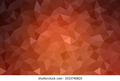 Light Orange vector modern geometrical abstract background. Texture, new background. Geometric background in Origami style with gradient. 