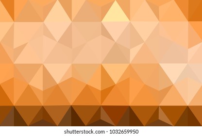 Light Orange vector modern geometrical abstract background. Texture, new background. Geometric background in Origami style with gradient. 