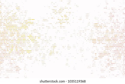Light Orange vector modern geometrical circle abstract background. Dotted texture template. Geometric pattern in halftone style with gradient. 