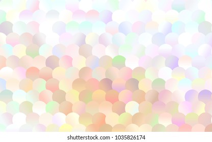Light Orange vector modern geometrical circle abstract background. Dotted texture template. Geometric pattern in halftone style with gradient. 