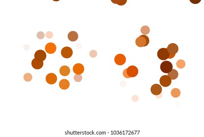 Light Orange vector modern geometrical circle abstract background. Dotted texture template. Geometric pattern in halftone style with gradient. 
