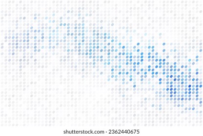 Light Orange vector modern geometrical circle abstract background. Dotted texture template. Geometric pattern in halftone style with gradient.