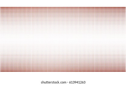 Light Orange vector modern geometrical circle abstract background. Dotted texture template. Geometric pattern in halftone style with gradient. 