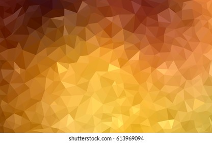 Light Orange vector modern geometrical abstract background. Texture, new background. Geometric background in Origami style with gradient. 
