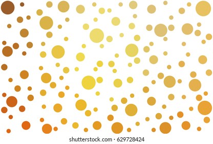 Light Orange vector modern geometrical circle abstract background. Dotted texture template. Geometric pattern in halftone style with gradient. 