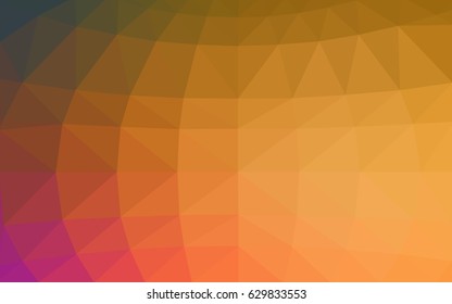 Light Orange vector modern geometrical abstract background. Texture, new background. Geometric background in Origami style with gradient. 