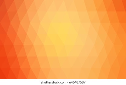 Light Orange vector modern geometrical abstract background. Texture, new background. Geometric background in Origami style with gradient. 