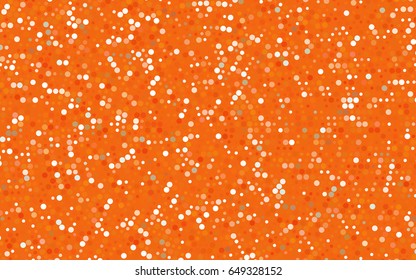 Light Orange vector modern geometrical circle abstract background. Dotted texture template. Geometric pattern in halftone style with gradient. 