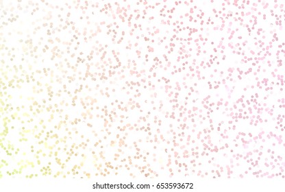 Light Orange vector modern geometrical circle abstract background. Dotted texture template. Geometric pattern in halftone style with gradient. 