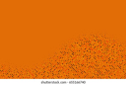 Light Orange vector modern geometrical circle abstract background. Dotted texture template. Geometric pattern in halftone style with gradient. 
