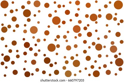 Light Orange vector modern geometrical circle abstract background. Dotted texture template. Geometric pattern in halftone style with gradient. 