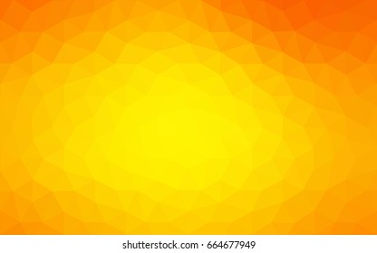 Light Orange vector modern geometrical abstract background. Texture, new background. Geometric background in Origami style with gradient. 