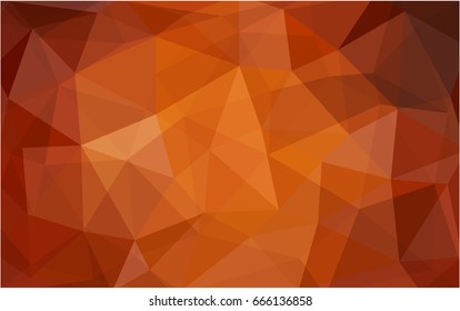 Light Orange vector modern geometrical abstract background. Texture, new background. Geometric background in Origami style with gradient. 