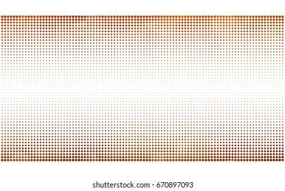 Light Orange vector modern geometrical circle abstract background. Dotted texture template. Geometric pattern in halftone style with gradient. 