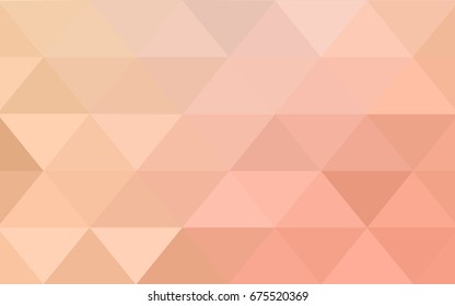 Light Orange vector modern geometrical abstract background. Texture, new background. Geometric background in Origami style with gradient. 