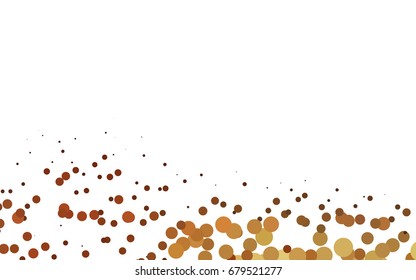 Light Orange vector modern geometrical circle abstract background. Dotted texture template. Geometric pattern in halftone style with gradient. 