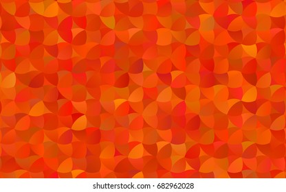 Light Orange vector modern geometrical circle abstract background. Dotted texture template. Geometric pattern in halftone style with gradient. 