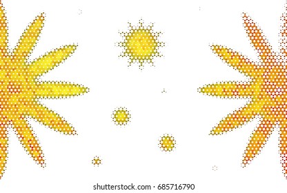 Light Orange vector modern geometrical abstract background. Texture, brand-new background. Geometric background in Origami style with gradient. 