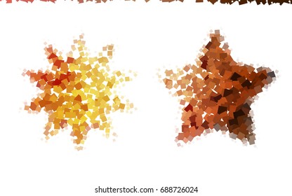 Light Orange vector modern geometrical background. Abstract template. Geometric pattern in square style with gradient.