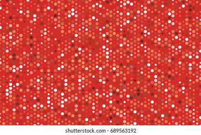 Light Orange vector modern geometrical circle abstract background. Dotted texture template. Geometric pattern in halftone style with gradient. 