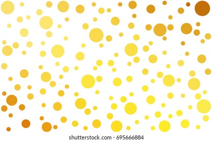 Light Orange vector modern geometrical circle abstract background. Dotted texture template. Geometric pattern in halftone style with gradient. 