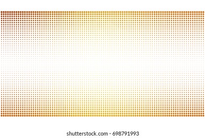 Light Orange vector modern geometrical circle abstract background. Dotted texture template. Geometric pattern in halftone style with gradient. 