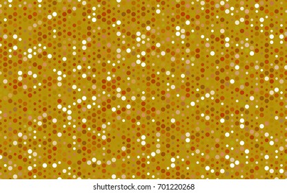 Light Orange vector modern geometrical circle abstract background. Dotted texture template. Geometric pattern in halftone style with gradient. 