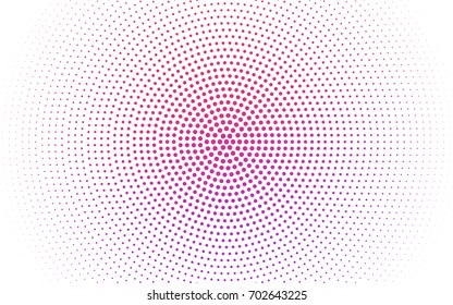 Light Orange vector modern geometrical circle abstract background. Dotted texture template. Geometric pattern in halftone style with gradient. 