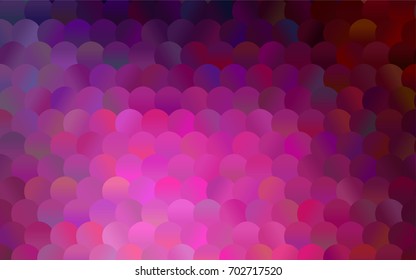 Light Orange vector modern geometrical circle abstract background. Dotted texture template. Geometric pattern in halftone style with gradient. 