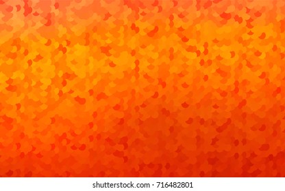 Light Orange vector modern geometrical circle abstract background. Dotted texture template. Geometric pattern in halftone style with gradient. 