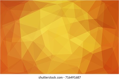 Light Orange vector modern geometrical abstract background. Texture, new background. Geometric background in Origami style with gradient. 