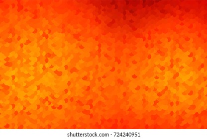Light Orange vector modern geometrical circle abstract background. Dotted texture template. Geometric pattern in halftone style with gradient. 