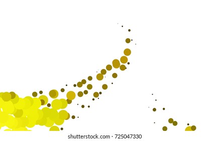 Light Orange vector modern geometrical circle abstract background. Dotted texture template. Geometric pattern in halftone style with gradient. 
