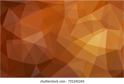 Light Orange vector modern geometrical abstract background. Texture, new background. Geometric background in Origami style with gradient. 