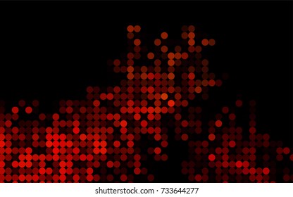 Light Orange vector modern geometrical circle abstract background. Dotted texture template. Geometric pattern in halftone style with gradient. 